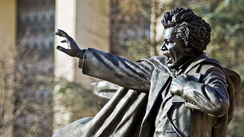 Statue of Frederick Douglass outdoors